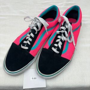Vans Old Skool Neon Pink Turquoise Black Men's 13